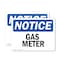 Signmission Gas Meter, 10 in W x Rectangle, Plastic OS-2PACK-NS-P-710-L-13014 - alternate 1